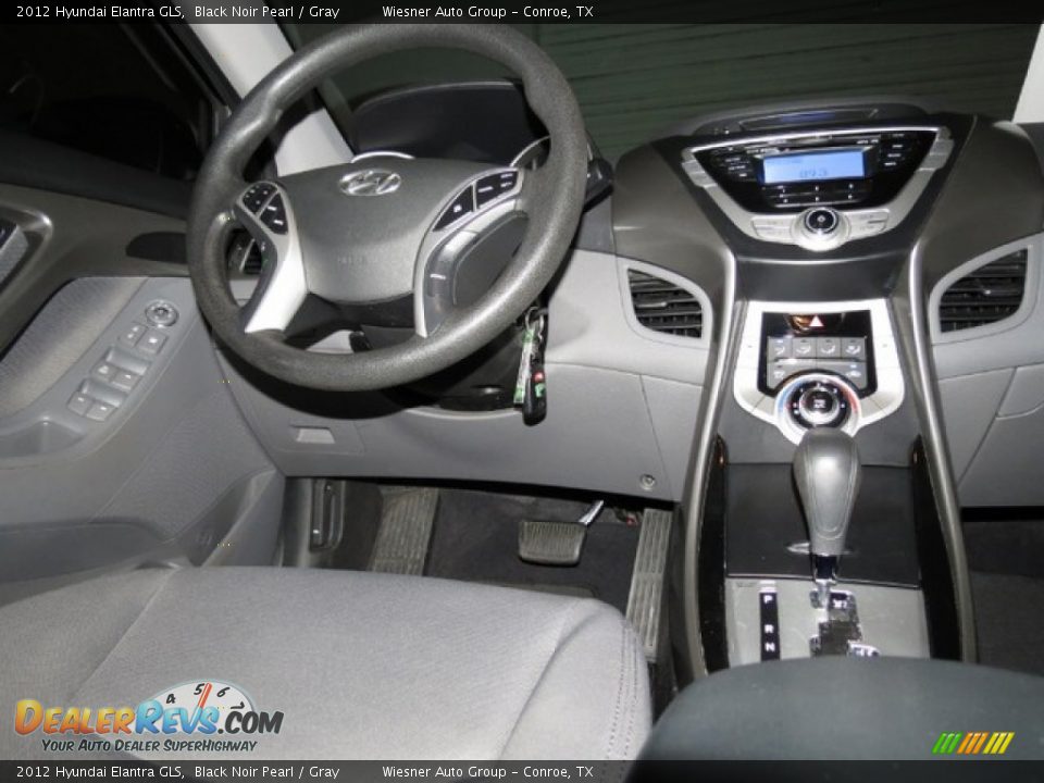 2012 Hyundai Elantra GLS Black Noir Pearl / Gray Photo #20