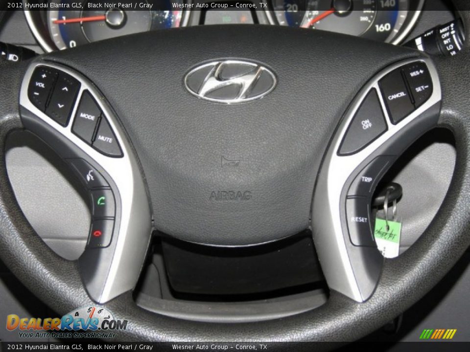 2012 Hyundai Elantra GLS Black Noir Pearl / Gray Photo #27