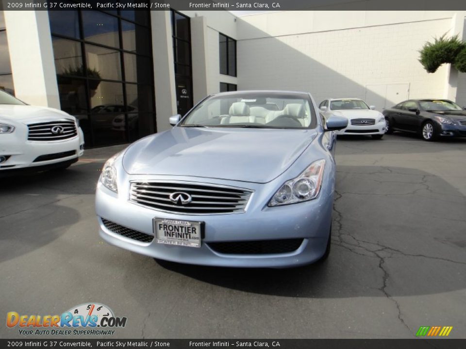 2009 Infiniti G 37 Convertible Pacific Sky Metallic / Stone Photo #2