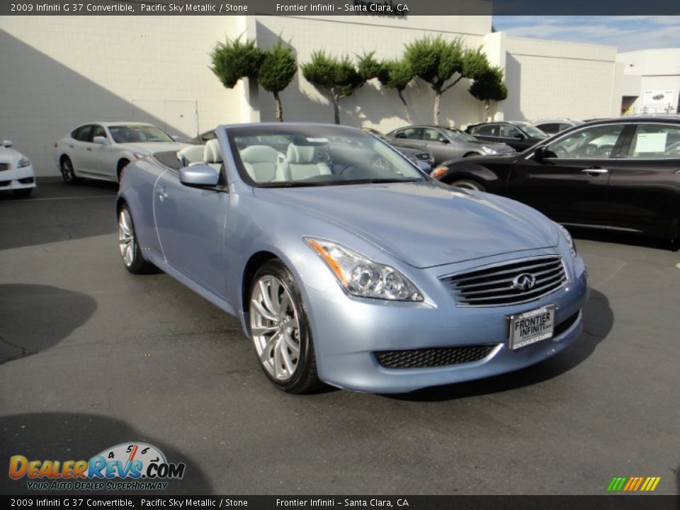 2009 Infiniti G 37 Convertible Pacific Sky Metallic / Stone Photo #5