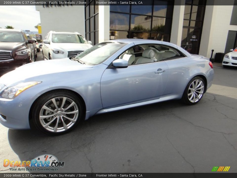 2009 Infiniti G 37 Convertible Pacific Sky Metallic / Stone Photo #8