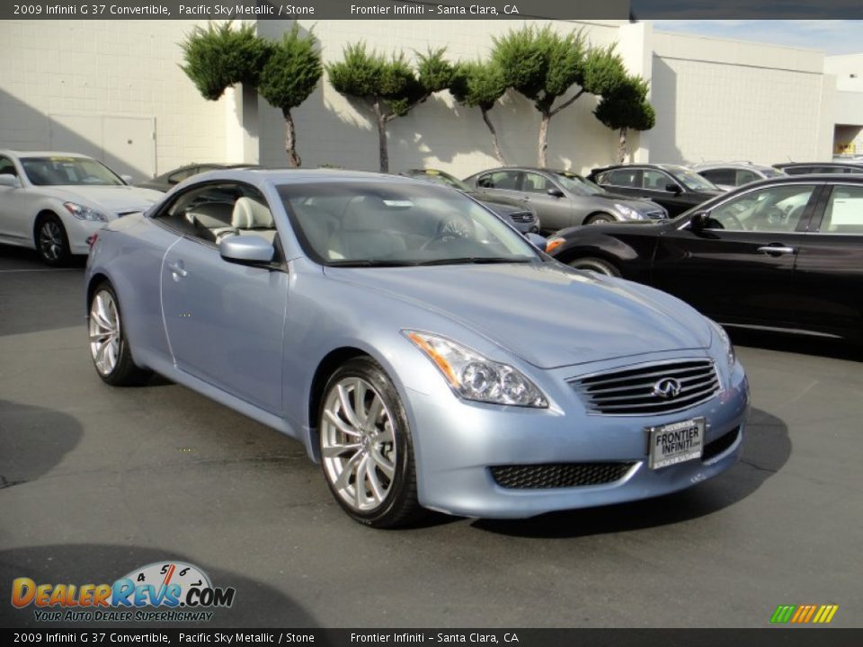 2009 Infiniti G 37 Convertible Pacific Sky Metallic / Stone Photo #9