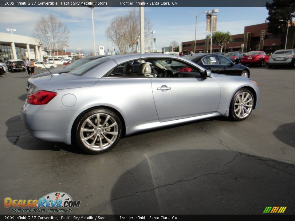 2009 Infiniti G 37 Convertible Pacific Sky Metallic / Stone Photo #10