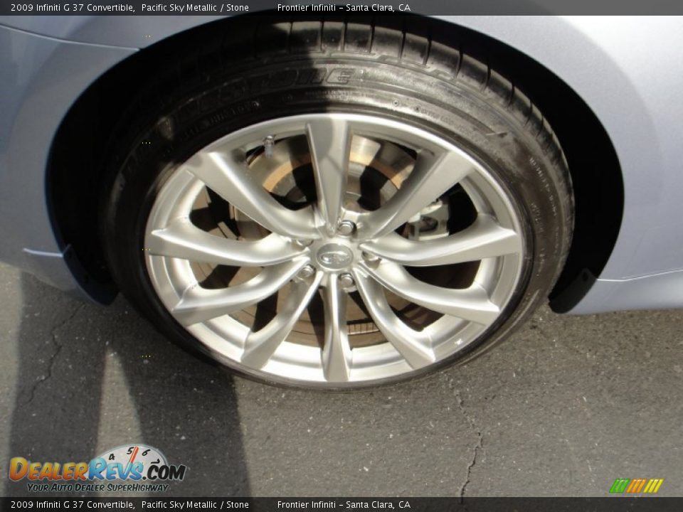 2009 Infiniti G 37 Convertible Pacific Sky Metallic / Stone Photo #12