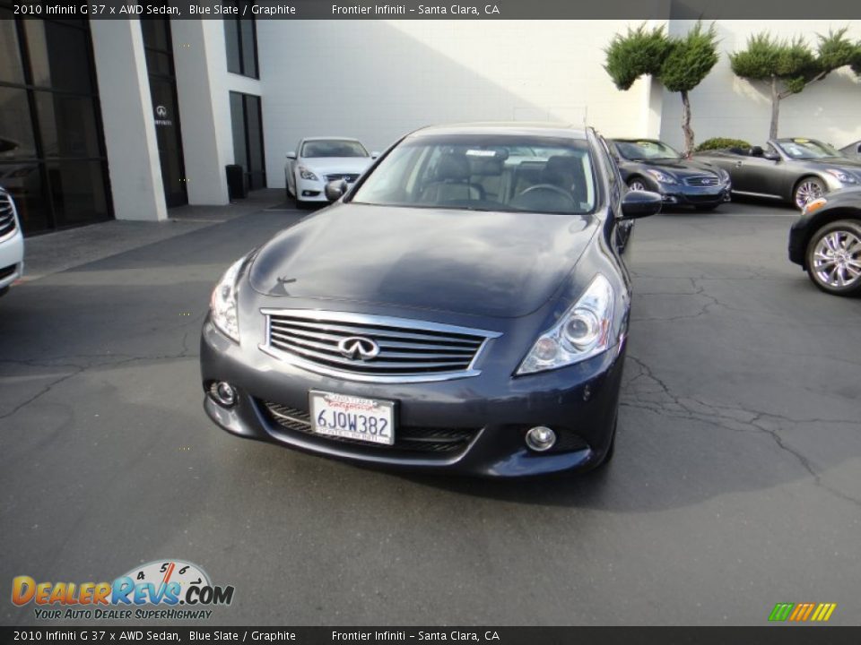 2010 Infiniti G 37 x AWD Sedan Blue Slate / Graphite Photo #2
