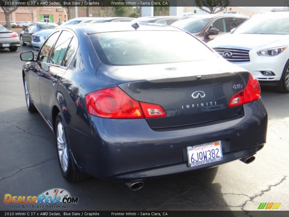 2010 Infiniti G 37 x AWD Sedan Blue Slate / Graphite Photo #7