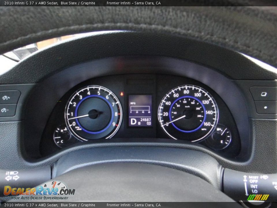 2010 Infiniti G 37 x AWD Sedan Blue Slate / Graphite Photo #10