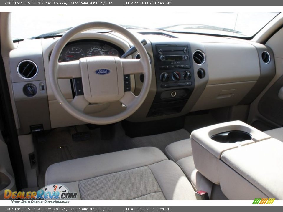 2005 Ford F150 STX SuperCab 4x4 Dark Stone Metallic / Tan Photo #16