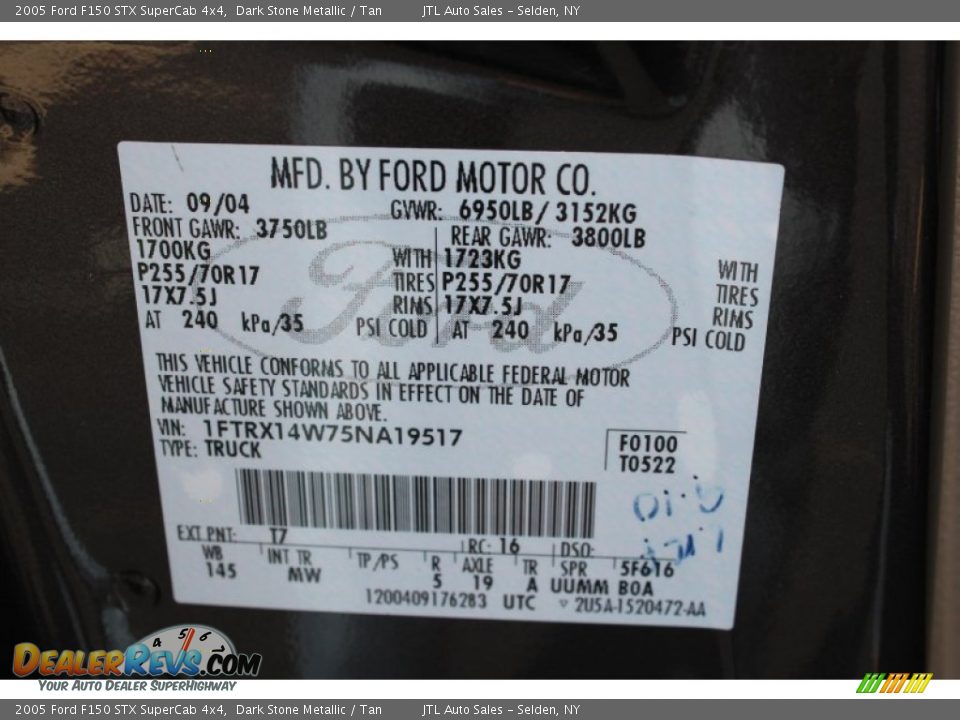 2005 Ford F150 STX SuperCab 4x4 Dark Stone Metallic / Tan Photo #18