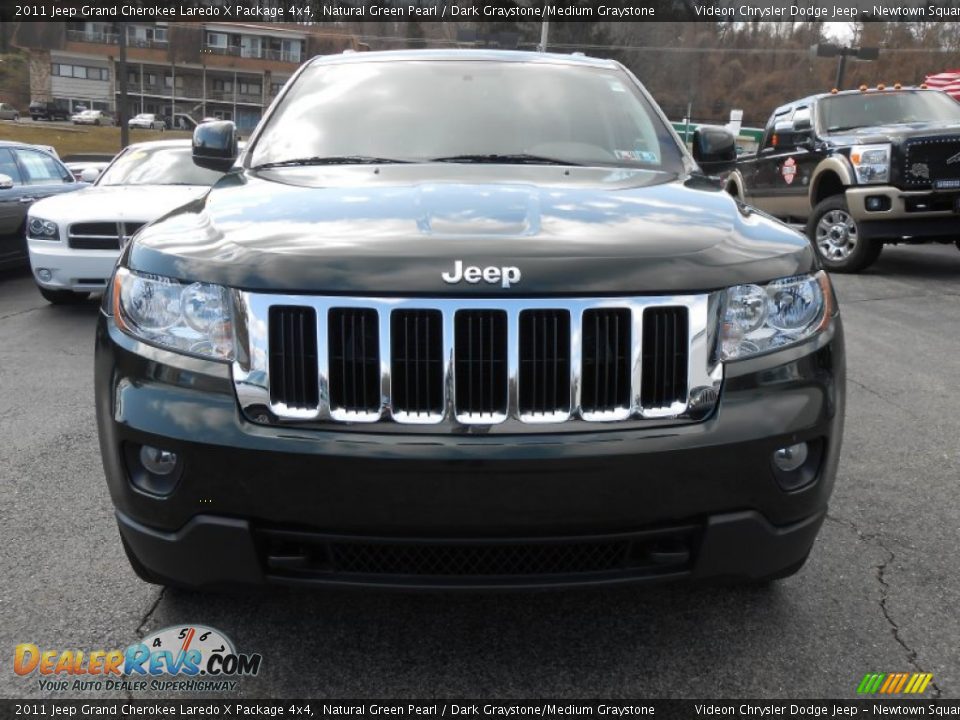 2011 Jeep Grand Cherokee Laredo X Package 4x4 Natural Green Pearl / Dark Graystone/Medium Graystone Photo #2