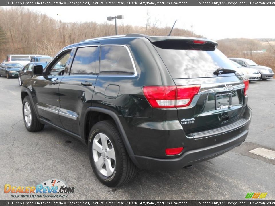2011 Jeep Grand Cherokee Laredo X Package 4x4 Natural Green Pearl / Dark Graystone/Medium Graystone Photo #5