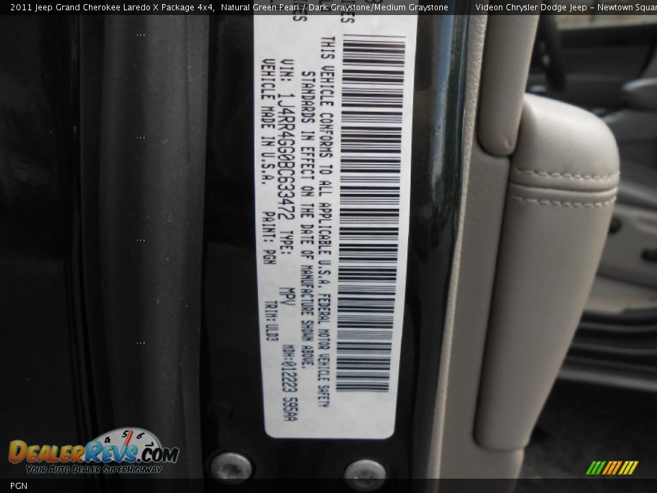 Jeep Color Code PGN Natural Green Pearl