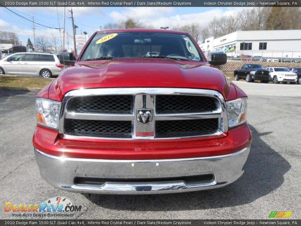 2010 Dodge Ram 1500 SLT Quad Cab 4x4 Inferno Red Crystal Pearl / Dark Slate/Medium Graystone Photo #2