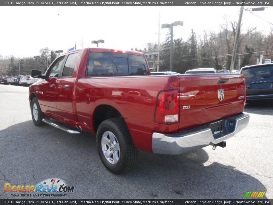 2010 Dodge Ram 1500 SLT Quad Cab 4x4 Inferno Red Crystal Pearl / Dark Slate/Medium Graystone Photo #5