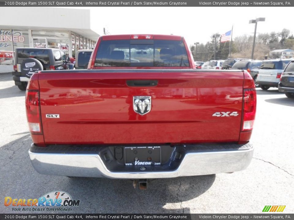 2010 Dodge Ram 1500 SLT Quad Cab 4x4 Inferno Red Crystal Pearl / Dark Slate/Medium Graystone Photo #6