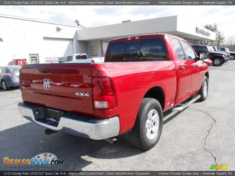 2010 Dodge Ram 1500 SLT Quad Cab 4x4 Inferno Red Crystal Pearl / Dark Slate/Medium Graystone Photo #7