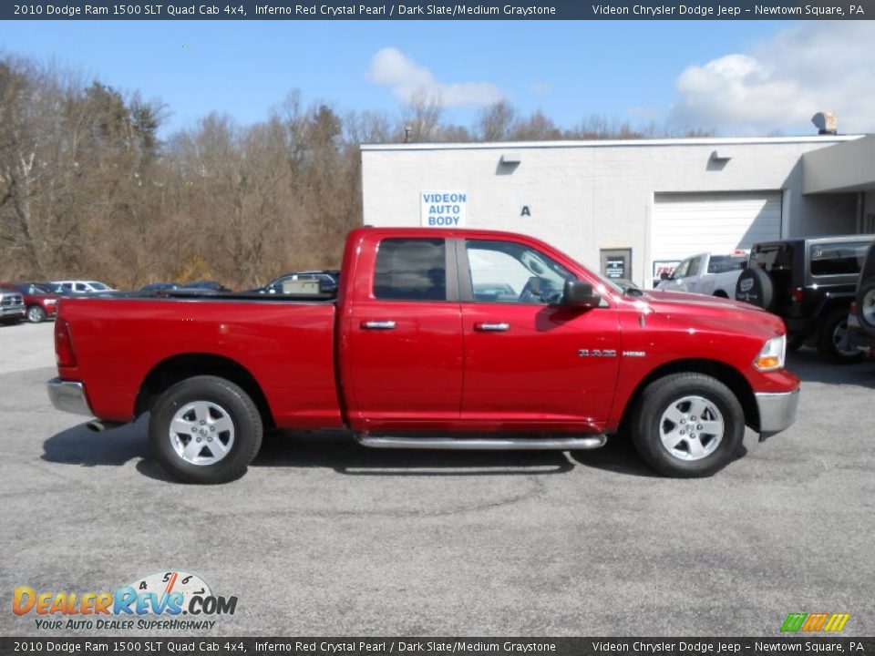 2010 Dodge Ram 1500 SLT Quad Cab 4x4 Inferno Red Crystal Pearl / Dark Slate/Medium Graystone Photo #8