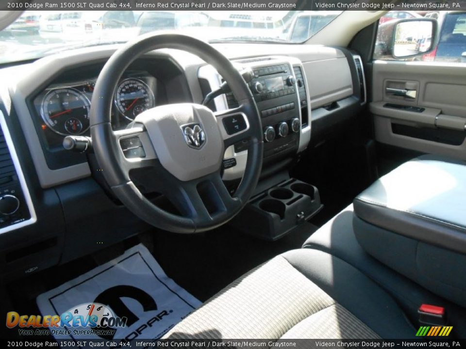 2010 Dodge Ram 1500 SLT Quad Cab 4x4 Inferno Red Crystal Pearl / Dark Slate/Medium Graystone Photo #9