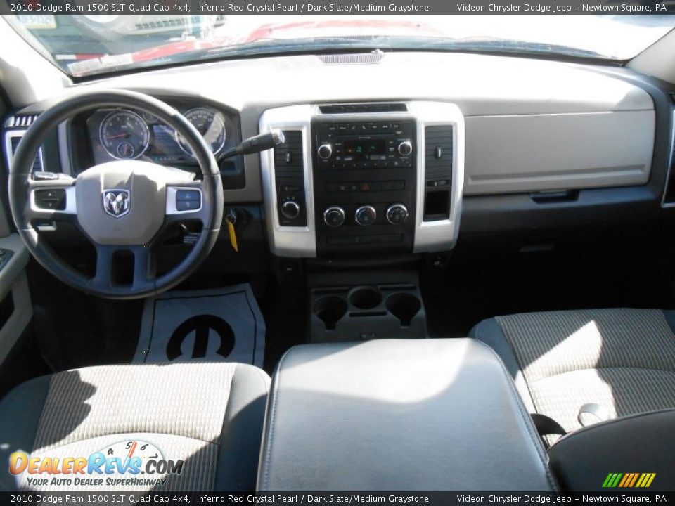2010 Dodge Ram 1500 SLT Quad Cab 4x4 Inferno Red Crystal Pearl / Dark Slate/Medium Graystone Photo #18