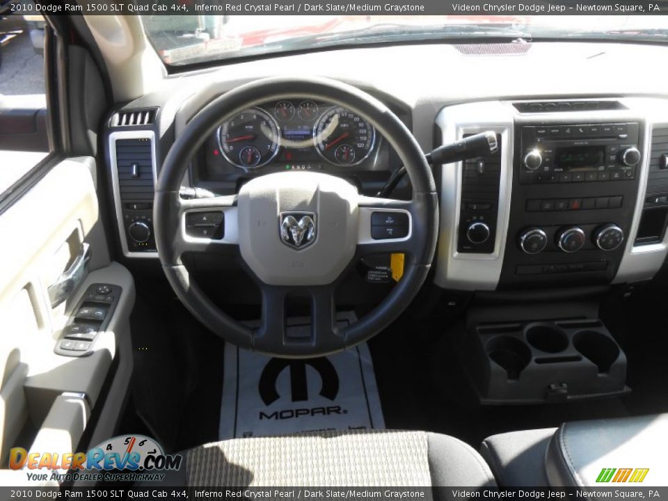 2010 Dodge Ram 1500 SLT Quad Cab 4x4 Inferno Red Crystal Pearl / Dark Slate/Medium Graystone Photo #19