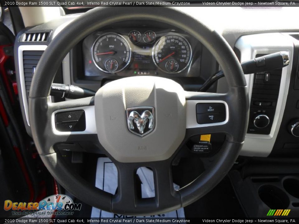 2010 Dodge Ram 1500 SLT Quad Cab 4x4 Inferno Red Crystal Pearl / Dark Slate/Medium Graystone Photo #24