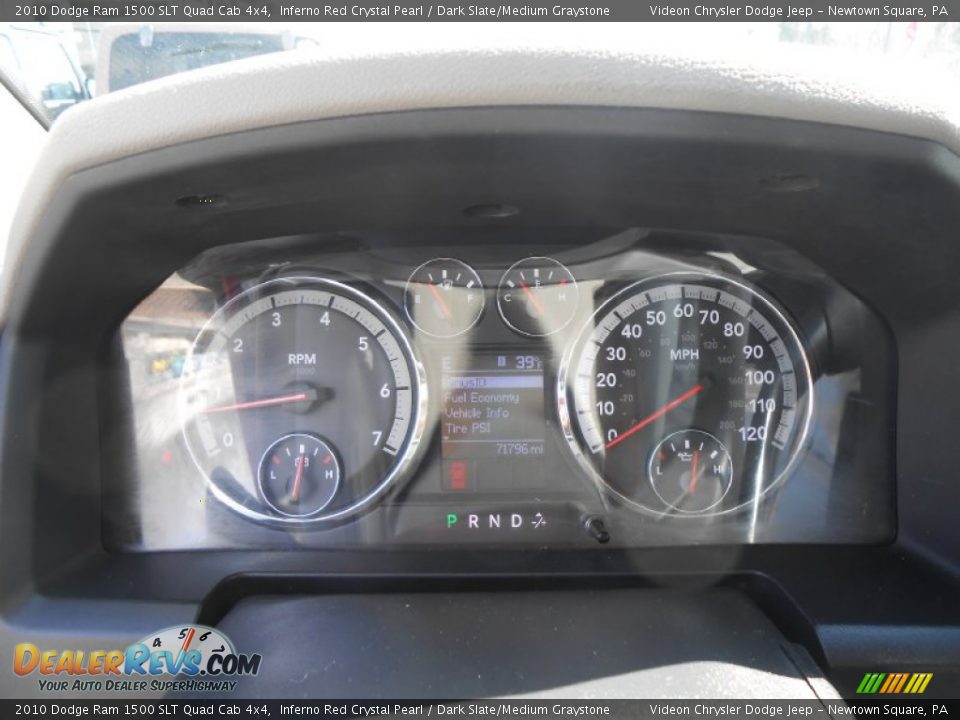 2010 Dodge Ram 1500 SLT Quad Cab 4x4 Inferno Red Crystal Pearl / Dark Slate/Medium Graystone Photo #25