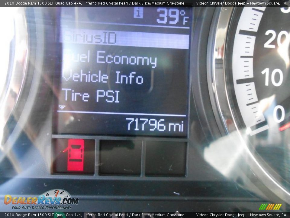 2010 Dodge Ram 1500 SLT Quad Cab 4x4 Inferno Red Crystal Pearl / Dark Slate/Medium Graystone Photo #26