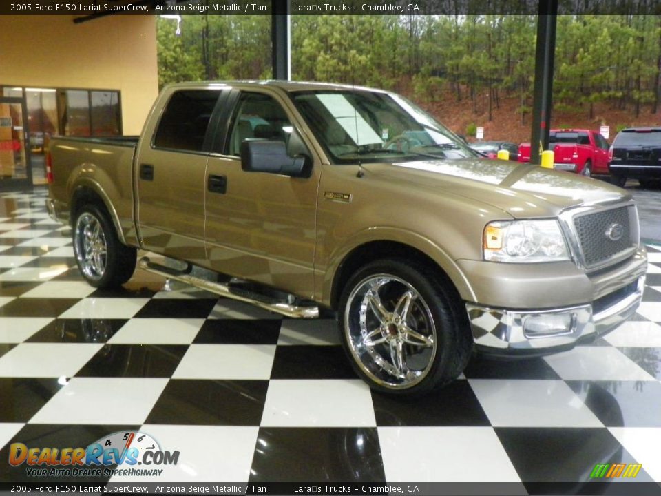 2005 Ford F150 Lariat SuperCrew Arizona Beige Metallic / Tan Photo #1