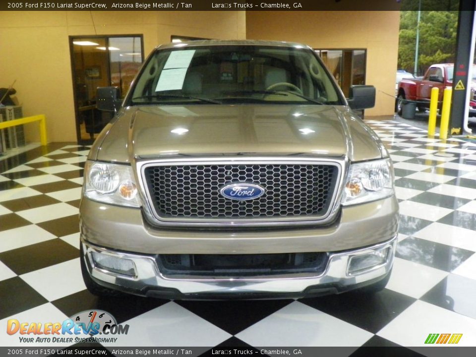 2005 Ford F150 Lariat SuperCrew Arizona Beige Metallic / Tan Photo #2