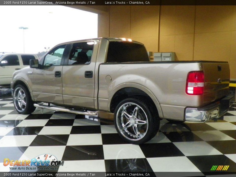 2005 Ford F150 Lariat SuperCrew Arizona Beige Metallic / Tan Photo #4