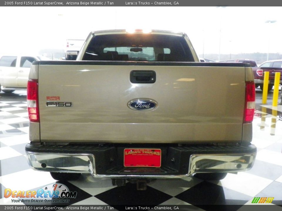 2005 Ford F150 Lariat SuperCrew Arizona Beige Metallic / Tan Photo #5