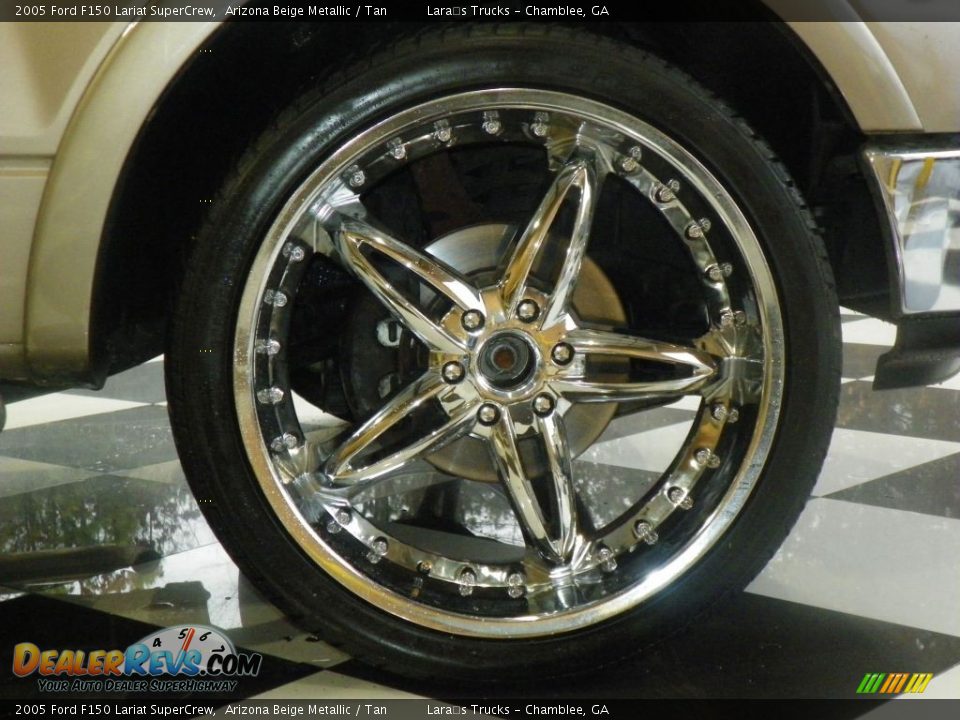 2005 Ford F150 Lariat SuperCrew Arizona Beige Metallic / Tan Photo #8