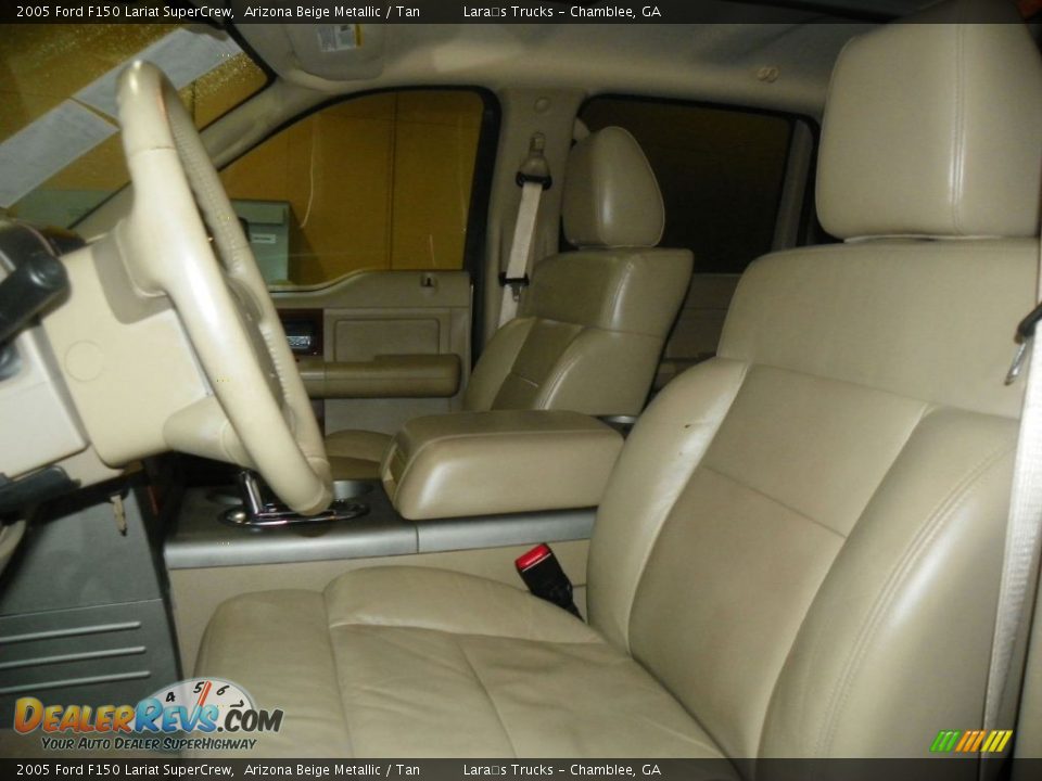 2005 Ford F150 Lariat SuperCrew Arizona Beige Metallic / Tan Photo #9