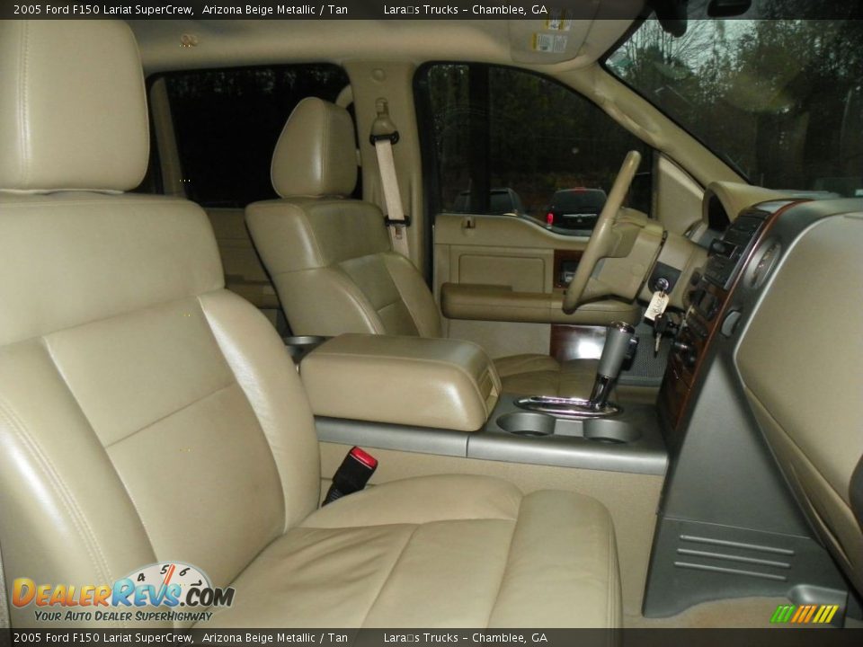 2005 Ford F150 Lariat SuperCrew Arizona Beige Metallic / Tan Photo #12