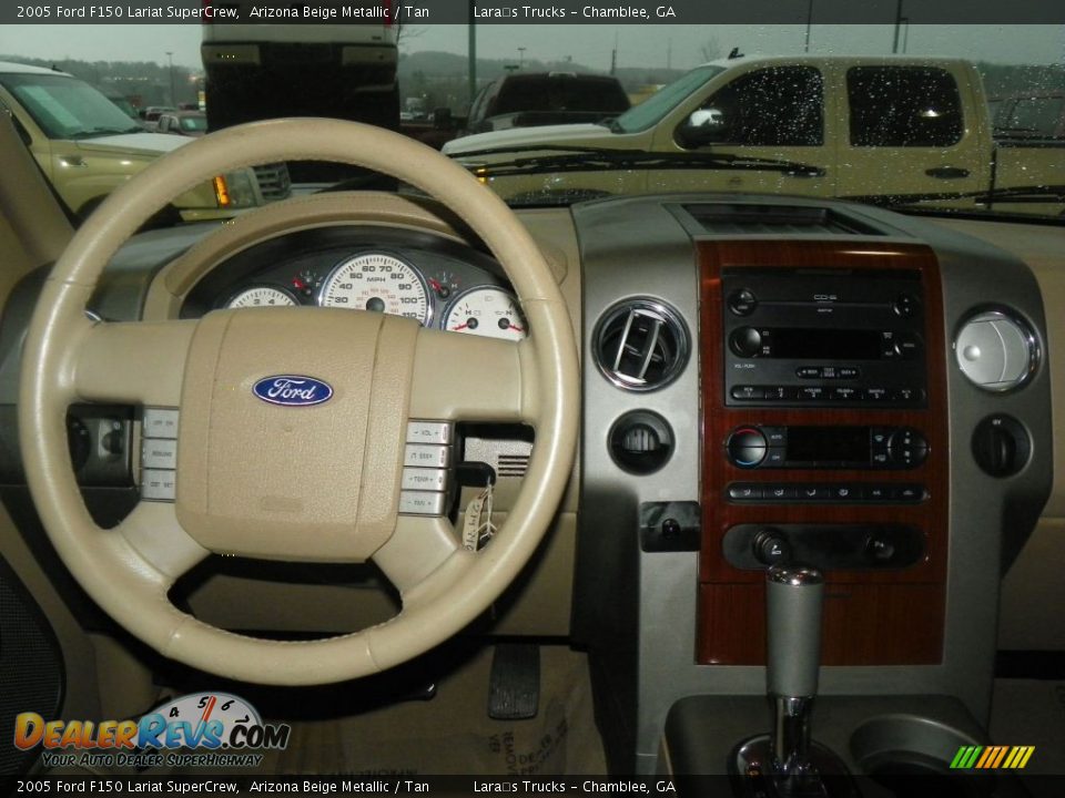 2005 Ford F150 Lariat SuperCrew Arizona Beige Metallic / Tan Photo #13