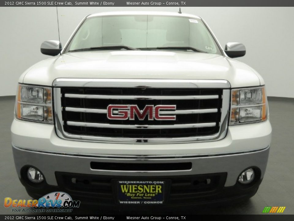 2012 GMC Sierra 1500 SLE Crew Cab Summit White / Ebony Photo #2
