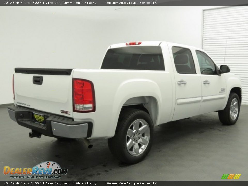 2012 GMC Sierra 1500 SLE Crew Cab Summit White / Ebony Photo #5