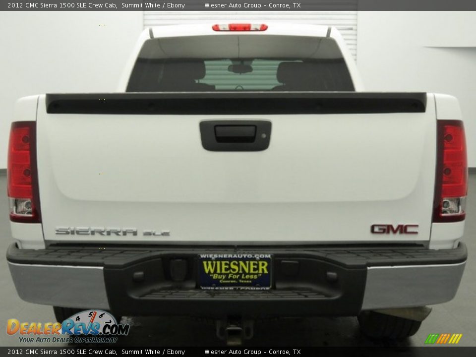 2012 GMC Sierra 1500 SLE Crew Cab Summit White / Ebony Photo #6