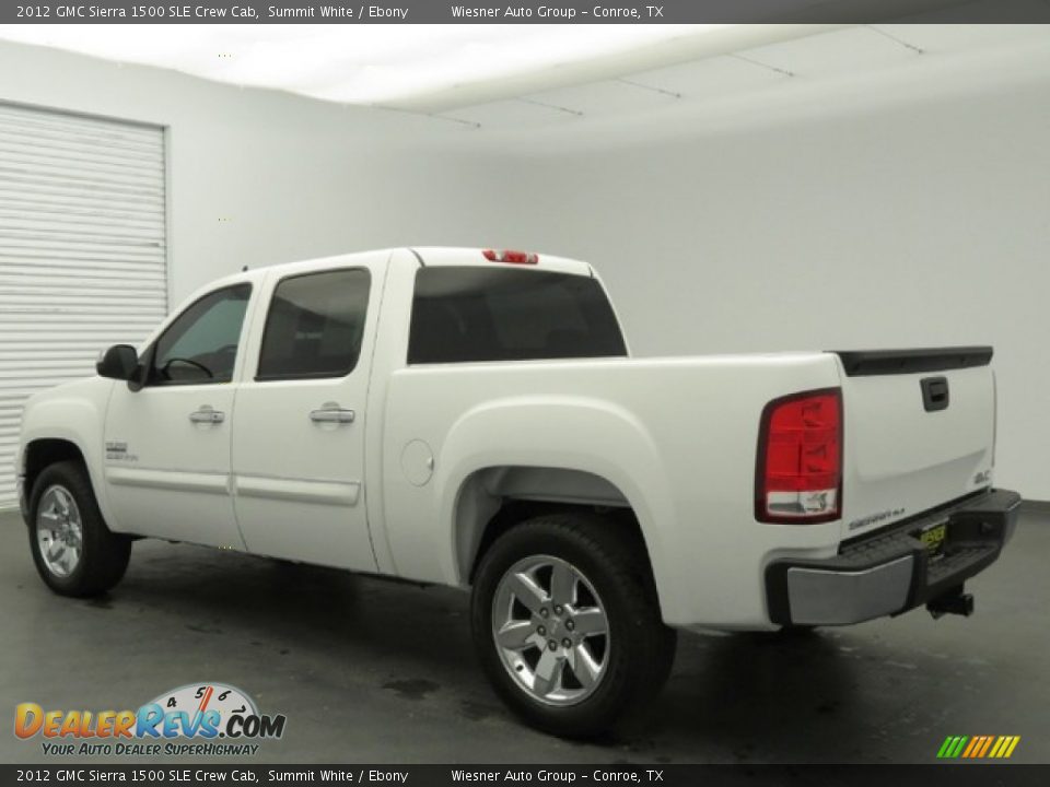 2012 GMC Sierra 1500 SLE Crew Cab Summit White / Ebony Photo #7