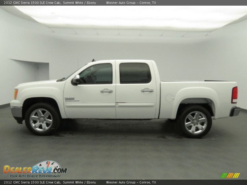 2012 GMC Sierra 1500 SLE Crew Cab Summit White / Ebony Photo #8