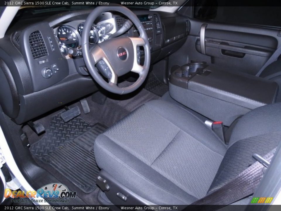 2012 GMC Sierra 1500 SLE Crew Cab Summit White / Ebony Photo #16
