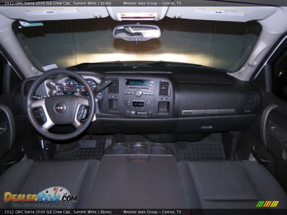 2012 GMC Sierra 1500 SLE Crew Cab Summit White / Ebony Photo #17