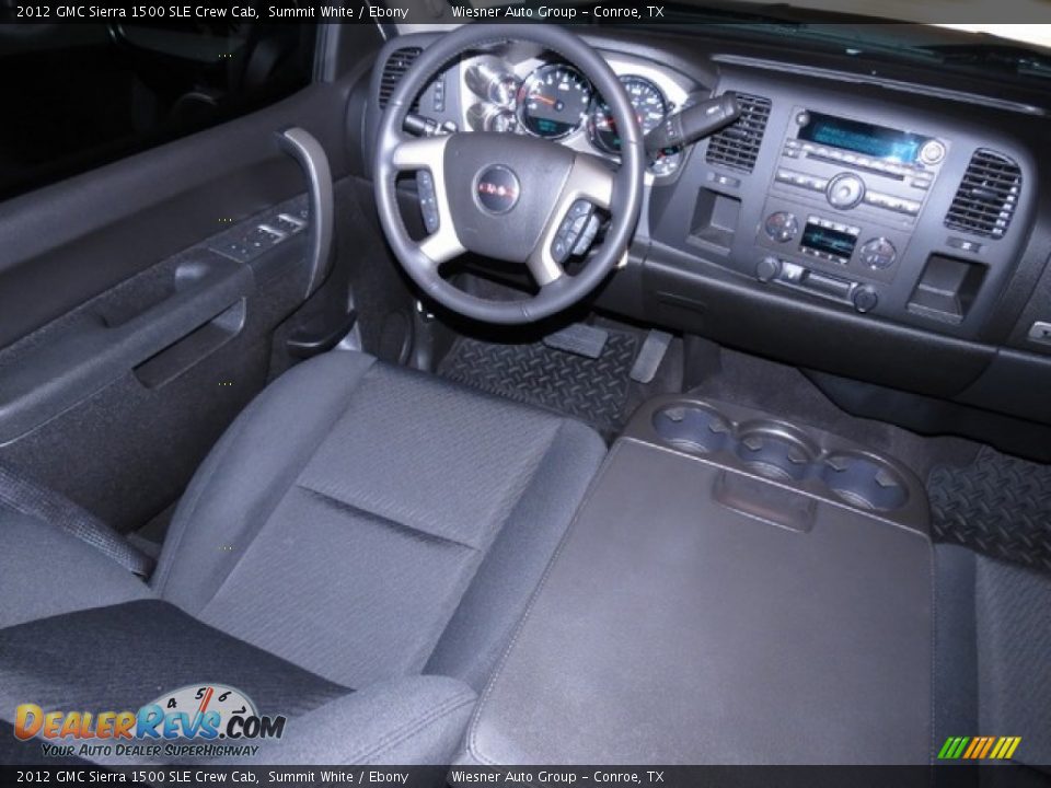 2012 GMC Sierra 1500 SLE Crew Cab Summit White / Ebony Photo #18