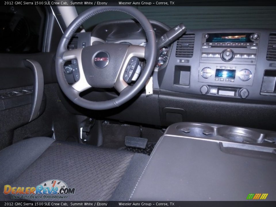 2012 GMC Sierra 1500 SLE Crew Cab Summit White / Ebony Photo #19