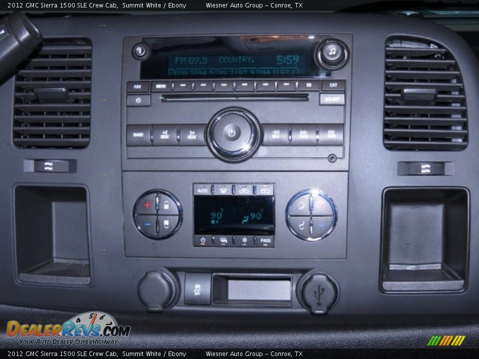 2012 GMC Sierra 1500 SLE Crew Cab Summit White / Ebony Photo #22