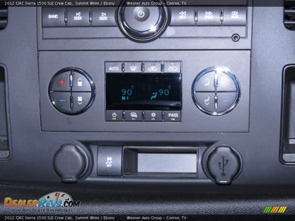 2012 GMC Sierra 1500 SLE Crew Cab Summit White / Ebony Photo #23