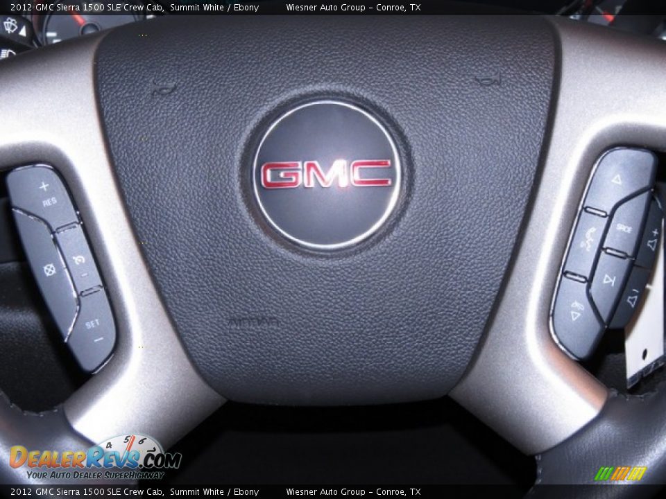 2012 GMC Sierra 1500 SLE Crew Cab Summit White / Ebony Photo #25