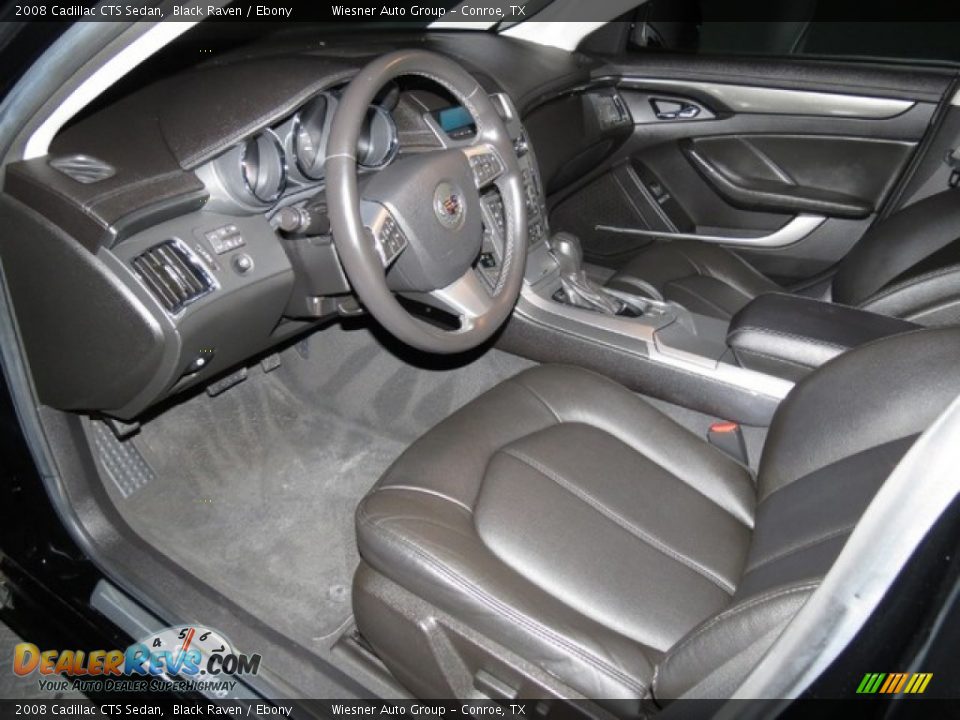 Ebony Interior - 2008 Cadillac CTS Sedan Photo #17