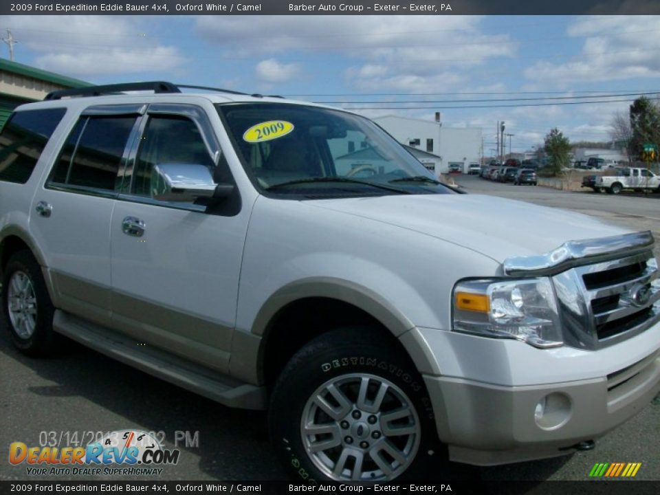 2009 Ford Expedition Eddie Bauer 4x4 Oxford White / Camel Photo #3