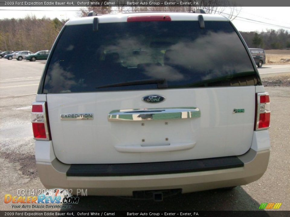 2009 Ford Expedition Eddie Bauer 4x4 Oxford White / Camel Photo #6